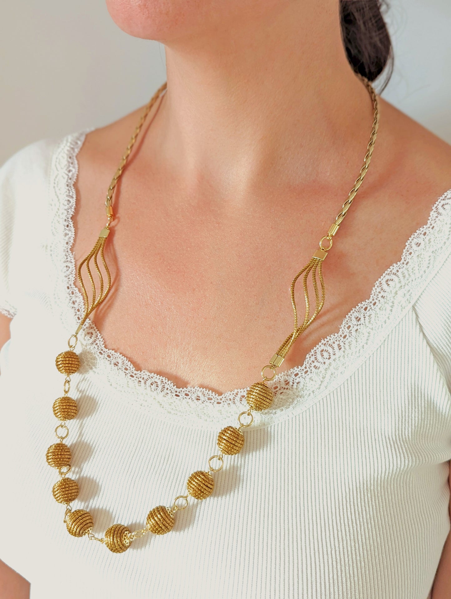 Collier en Or Végétal et plaqué Or - Capim Dourado - DORINOR
