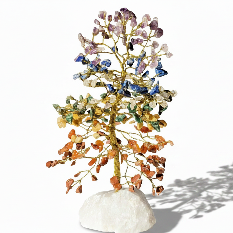 Arbre de vie en pierres naturelles sur base de quartz