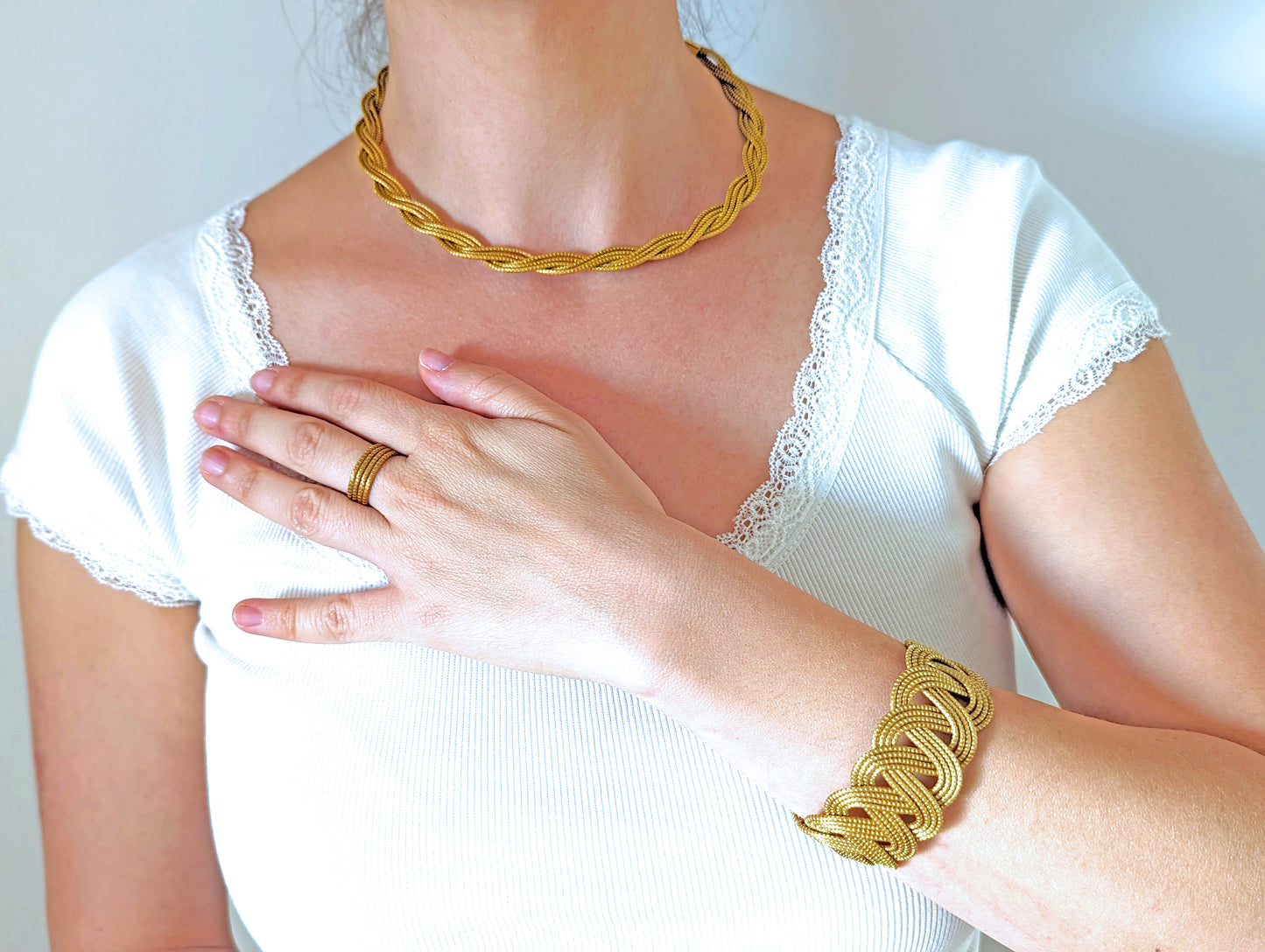 Bague en Or Végétal et plaqué Or - Capim Dourado - DORINOR