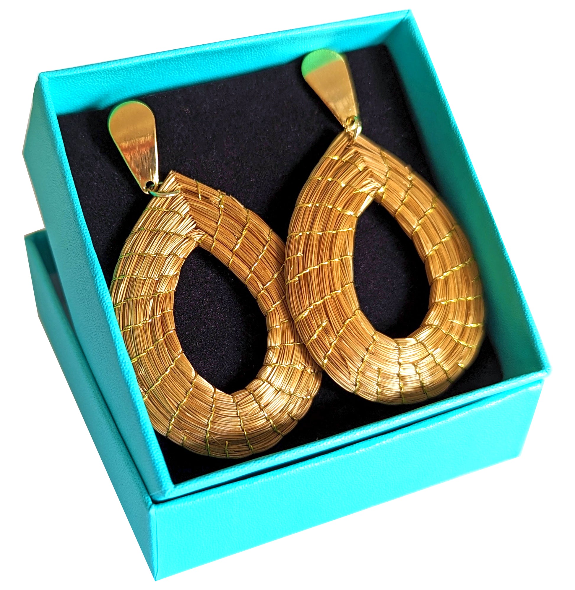 Boucles d'oreilles en Or Végétal et plaqué Or - Capim Dourado - DORINOR