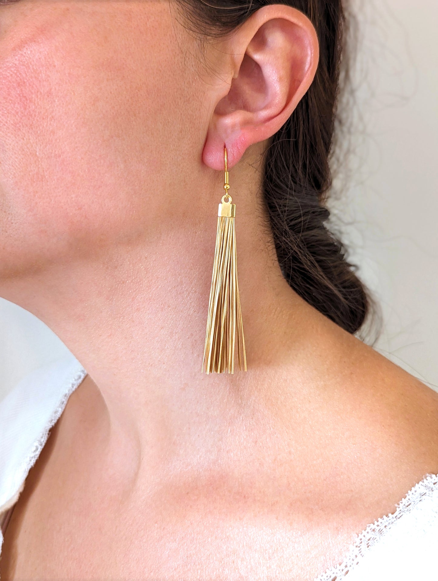 Boucles d'oreilles en Or Végétal et plaqué Or - Capim Dourado - DORINOR