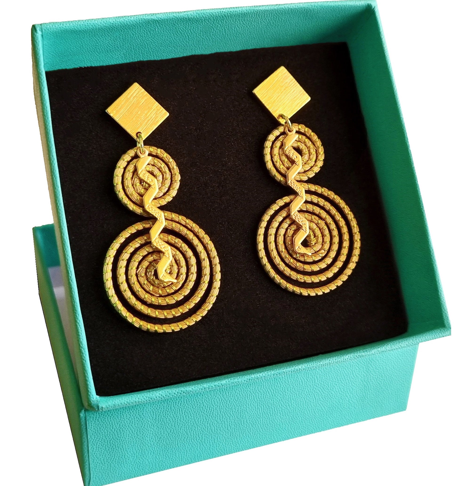 Boucles d'oreilles en Or Végétal et plaqué Or - Capim Dourado - DORINOR