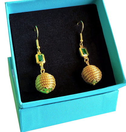 Boucles d'oreilles en Or Végétal et plaqué Or - Capim Dourado - DORINOR