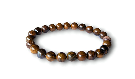 Bracelet œil de Fer en pierres naturelles de 8mm de qualité AA. En lithothérapie , apporte protection et volonté